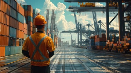 Cargo Inspector at Container Terminal.