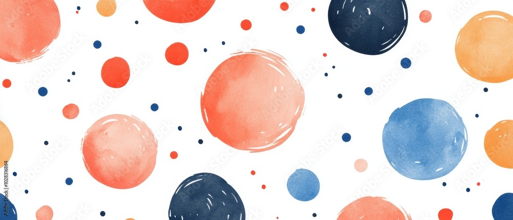 Aufkleber a colorful pattern of circles with a blue dot in the middle