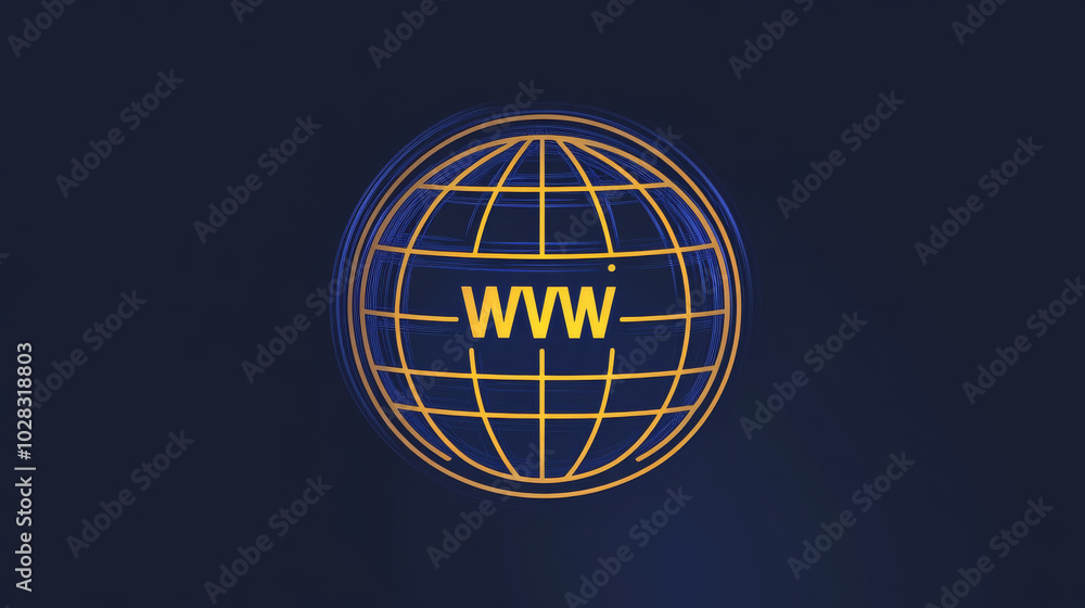 Poster a simple line drawing of a globe with 