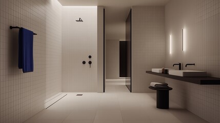 Modern Minimalist Bathroom with Sleek Design Elements