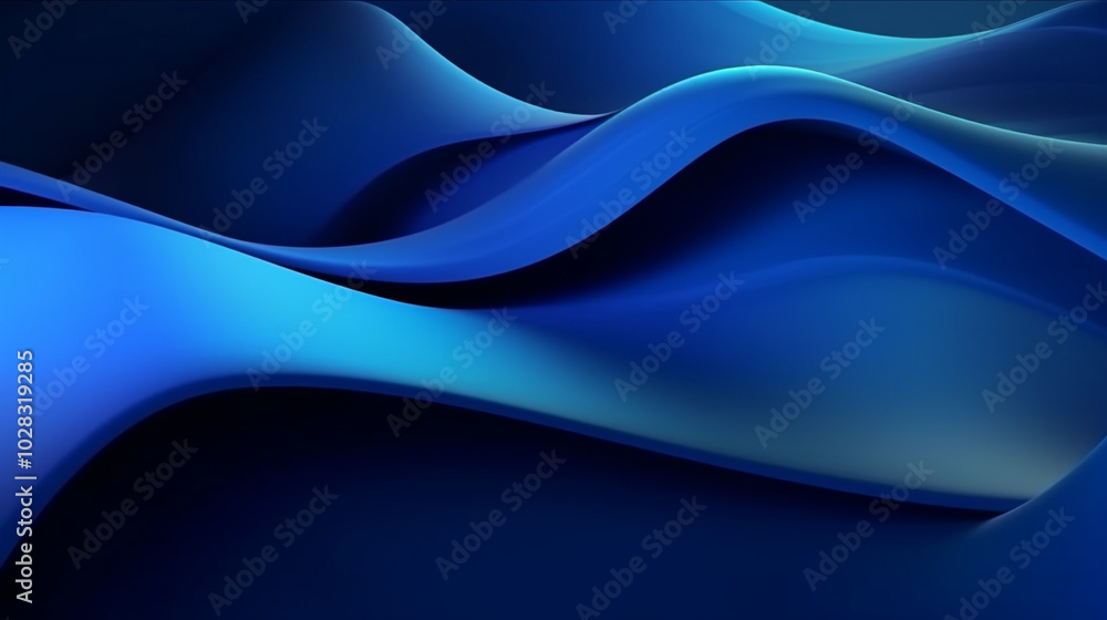 Aufkleber futuristic abstract background with flowing shapes. vibrant abstract waves in blue and red tones gra