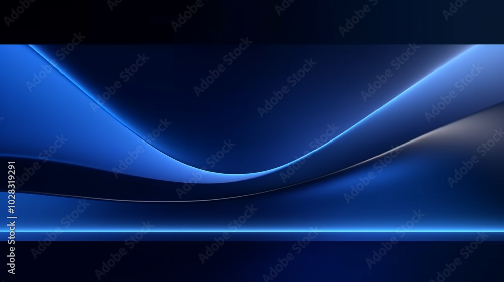 Poster futuristic abstract background with flowing shapes. vibrant abstract waves in blue and red tones gra