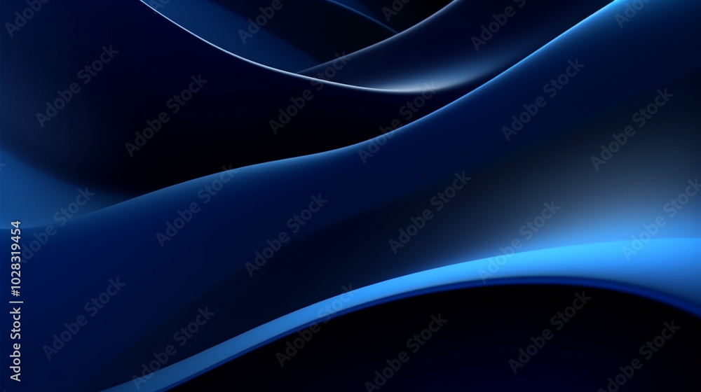 Poster futuristic abstract background with flowing shapes. vibrant abstract waves in blue and red tones gra