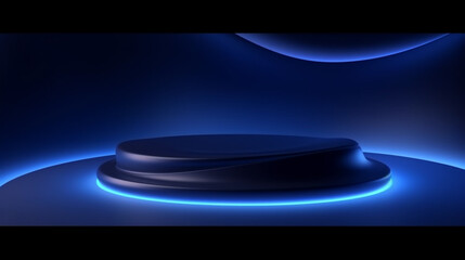 Futuristic abstract background with flowing shapes. vibrant abstract waves in blue and red tones gracefully flowing against a dark background creating a dynamic visual effect
