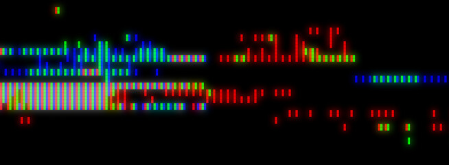 Fototapeta premium Screen Glitches - Digital and Analogue Television or Monitor Interference