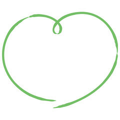 おしゃれな手描きハート型の水彩フレーム