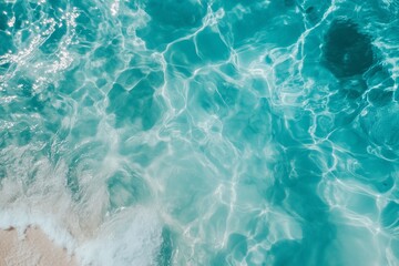 Fototapeta premium clear blue water landscape by generative ai