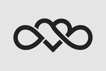 Infinity symbol intertwined with a heart