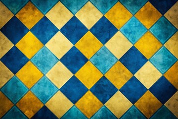 Fototapeta premium Blue and Yellow Diagonal Square Background for Corporate Business Design – Vintage Style Photography for Branding, Presentation, and Marketing Needs