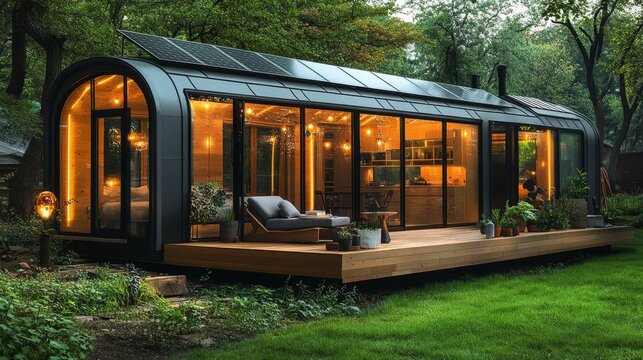 Modular Tiny House with Flexible Design for Space-Saving Living