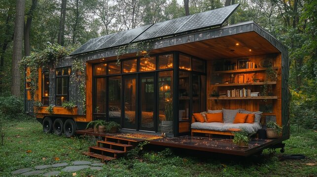 Sustainable Tiny House Layout with Movable Foundation for Eco-Friendly Living