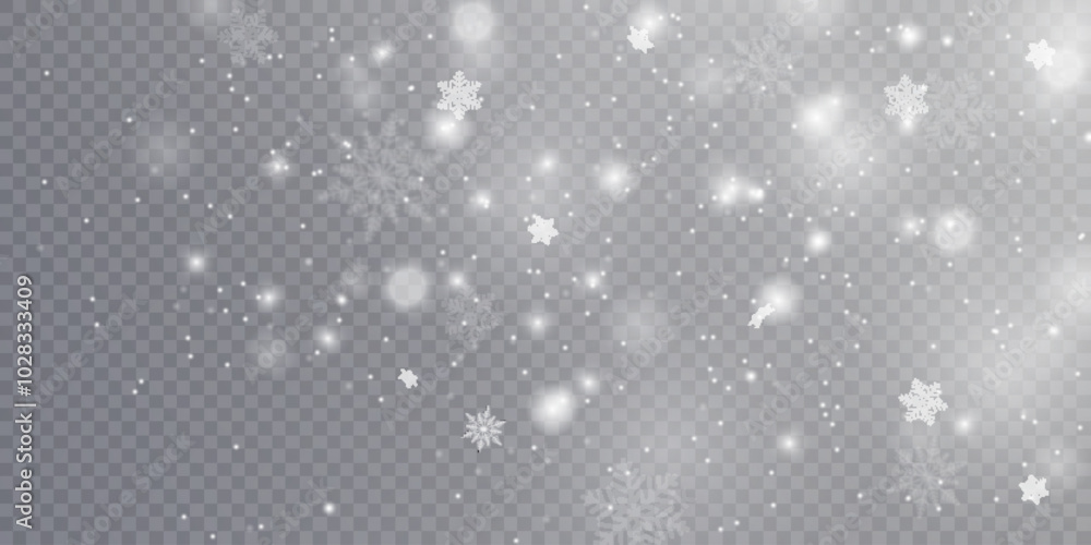 Poster winter cold blizzard effect with snow. vector texture cold winter wind with snowflakes on transparen