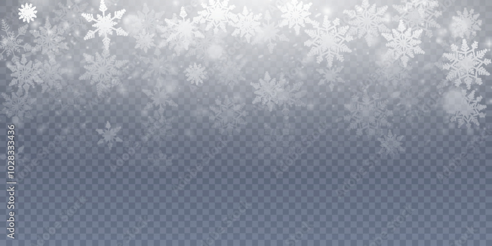 Poster winter cold blizzard effect with snow. vector texture cold winter wind with snowflakes on transparen