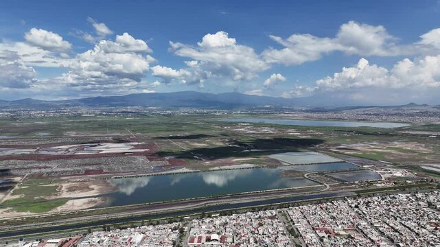 Drone footage of the Texcoco Ecological Park