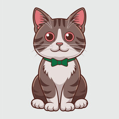 Cute Cat Vector Illustration & Graphics