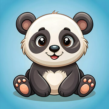 recommend clip art: cute panda vector illustration panda cartoon logo