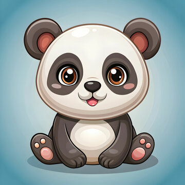 recommend clip art: cute panda vector illustration panda cartoon logo