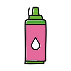 Pink and green lighter icon vector illustration