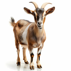 Obraz premium goat on white back ground