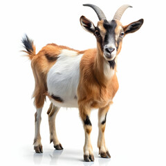 Obraz premium goat on white back ground