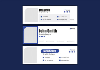 Corporate Email signature template or social media cover templates vector Design