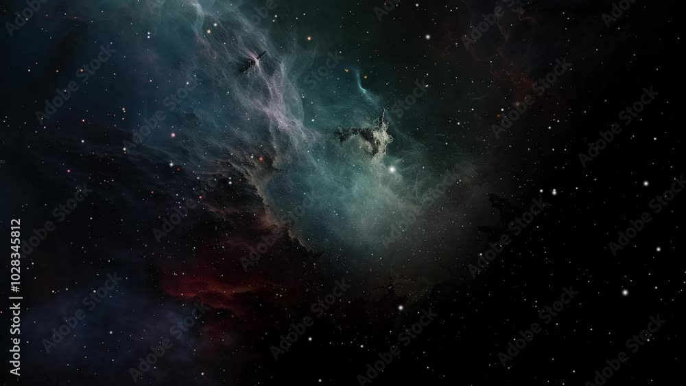 Canvas Prints space nebula loop 4k stock video