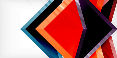 Abstract background color triangles and arrows composition. Vector Illustration For Wallpaper, Banner, Background, Card, Book Illustration, landing page