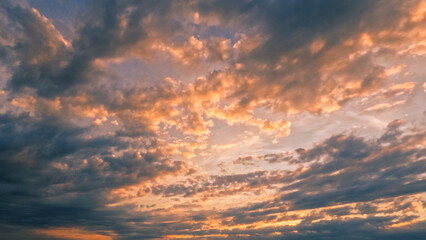 cute sundown golden clouds on the sky bg - photo of nature