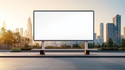 Blank Urban Billboard in Daylight