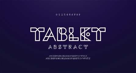 Abstract modern urban alphabet fonts. Typography sport, simple, technology, fashion, digital, future creative logo font. vector illustration