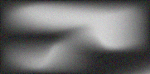 Grainy grey black gradient background, monochrome gradient grainy noise texture background. Design for texture, poster, banner, wallpaper, header cover backdrop.
