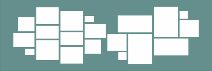 Pictures or photos frame collage layout abstract photo frames and digital photo wall template