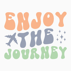 Enjoy the journey svg retro t shirt design