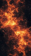 Fototapeta premium Cosmic Fire A Spectacular Nebula in the Night Sky.