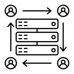 Fototapeta premium data collection outline icon