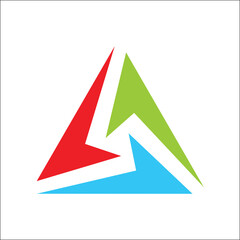 triangle logo abstract color full