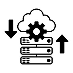 cloud management black icon