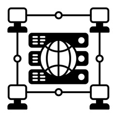 networking black icon