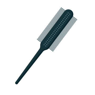 recommend clip art: Comb. Massage brush for hair. Vector illustration isolated on white background.