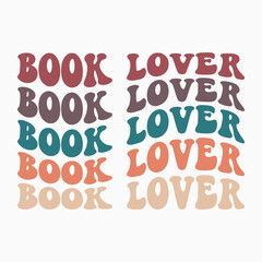Book lover svg retro t shirt design