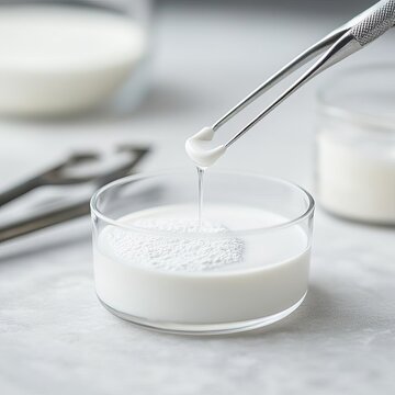 Mixing resin for filling, tools ready, detailed preparation