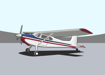 aircraft, vector, flat color,...