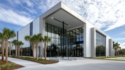 Modern Architecture of a Business Building Exterior
