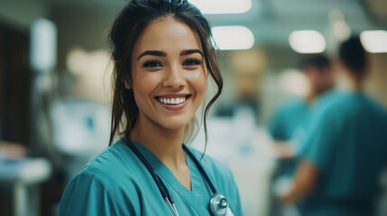 Fototapeta premium Staffing Interview In Hospital, Generative AI