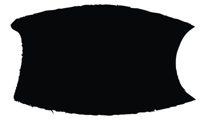Black paper with torn edge on white background, centered for text placement, minimalistic design for creative use