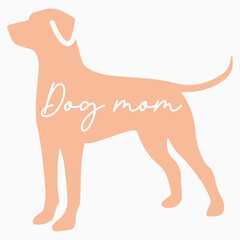 Dog mom svg retro t shirt design