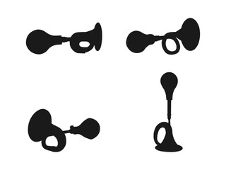 Horn Icon. Simple Vector, Sign & Trendy Symbol. Symbol for your web site design, logo, app, UI. Flat vector illustrator. car horn silhouette icons for web design isolated on white background.