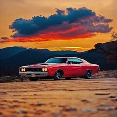 Muscle car, AI generated