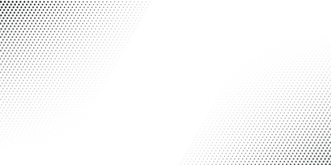 Dotted gradient halftone background. Horizontal seamless dots pattern in pop art style. Abstract modern stylish texture. Vector