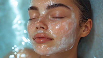 Soft Glow on the Model's Facial Skin After Treatment